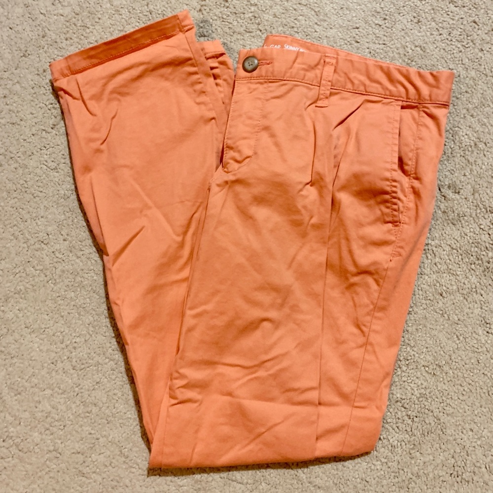 Gap skinny Boyfriend pant - coral - size 6
